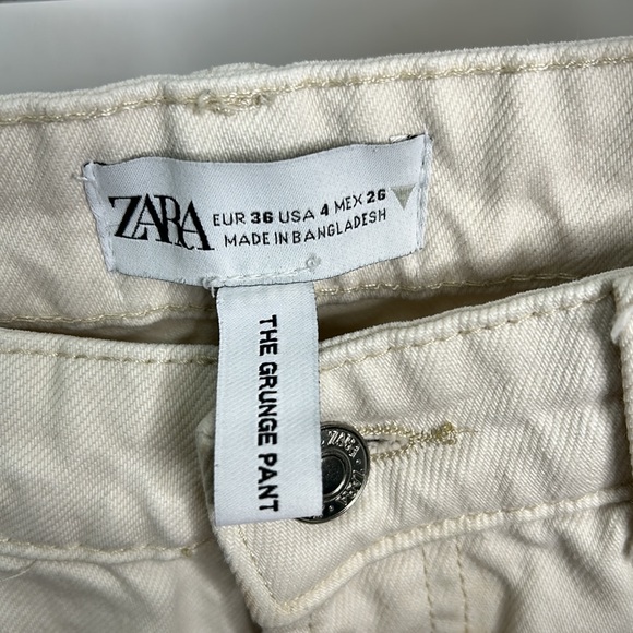 Zara Grunge 11” rise button-fly wide leg pants - Picture 8 of 10